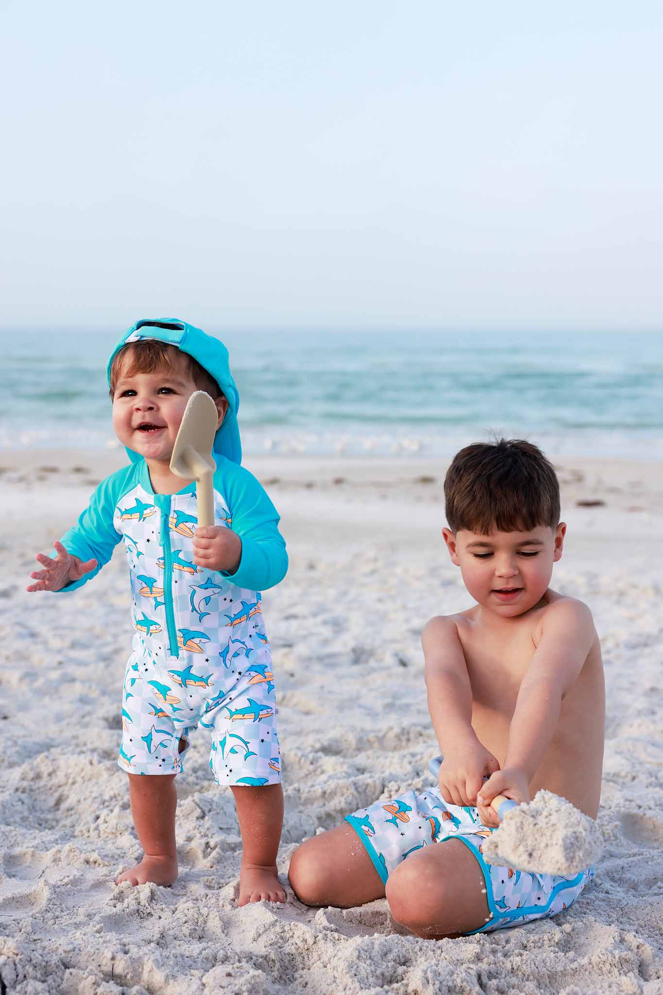 Long Sleeve Rash Guard Swim Romper Shortie | Totally Jawsome
