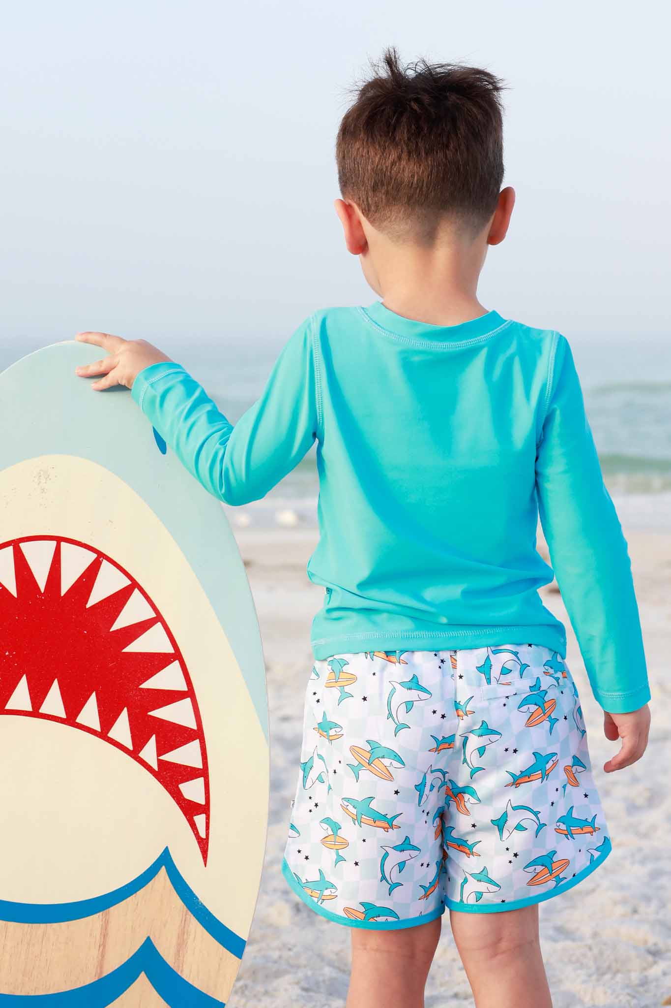 Long Sleeve Rash Guard Shirt | Sharking Blue
