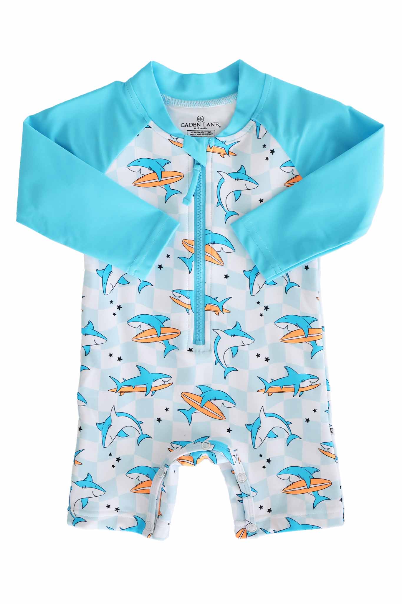 Long Sleeve Rash Guard Swim Romper Shortie | Totally Jawsome