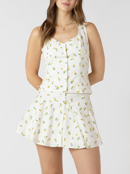 DEX Button Front Halter Top