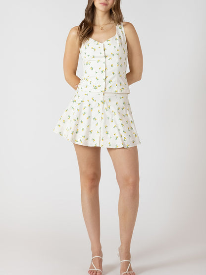 DEX Button Front Halter Top