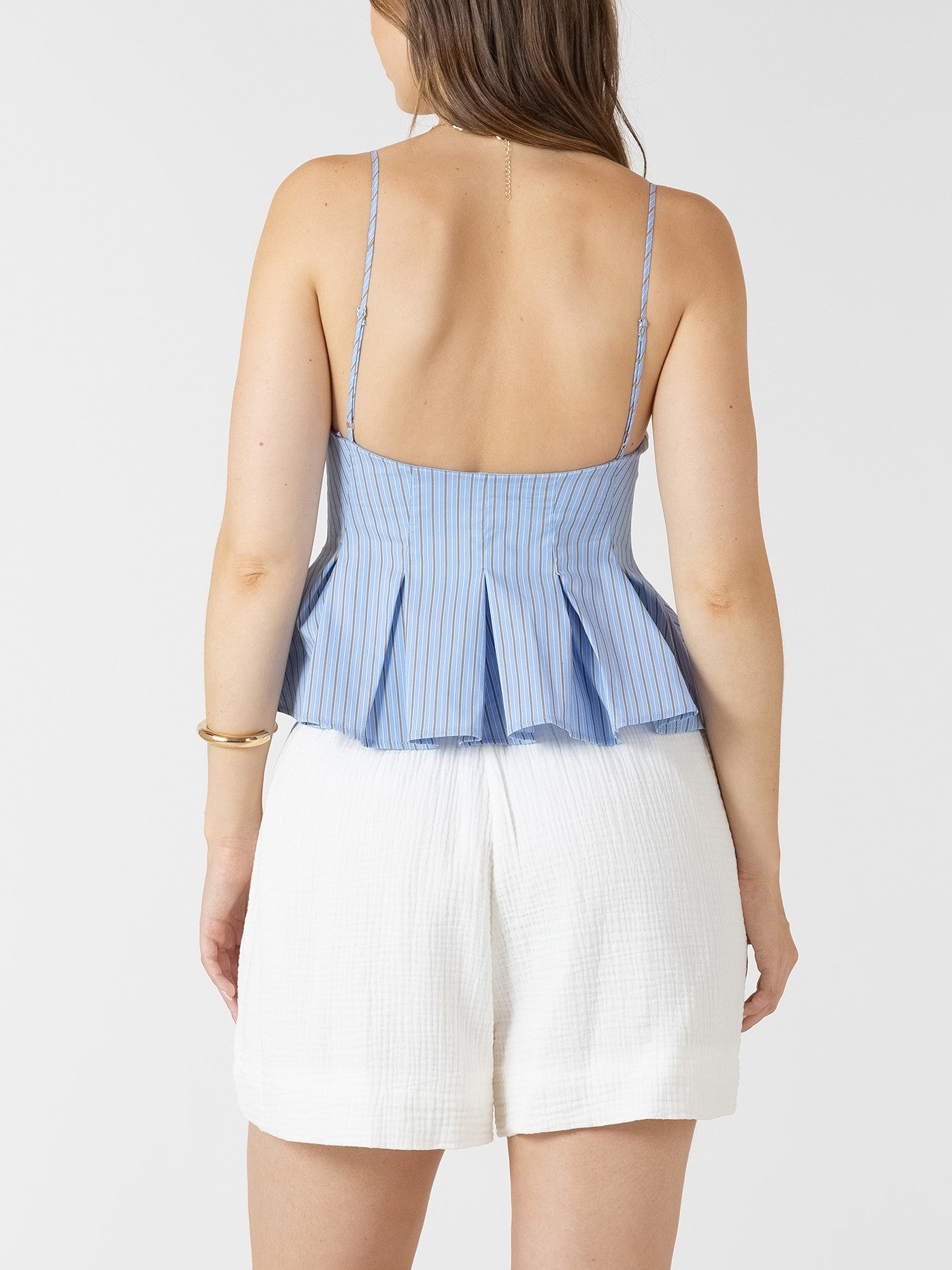 DEX Pleated Button Front Cami