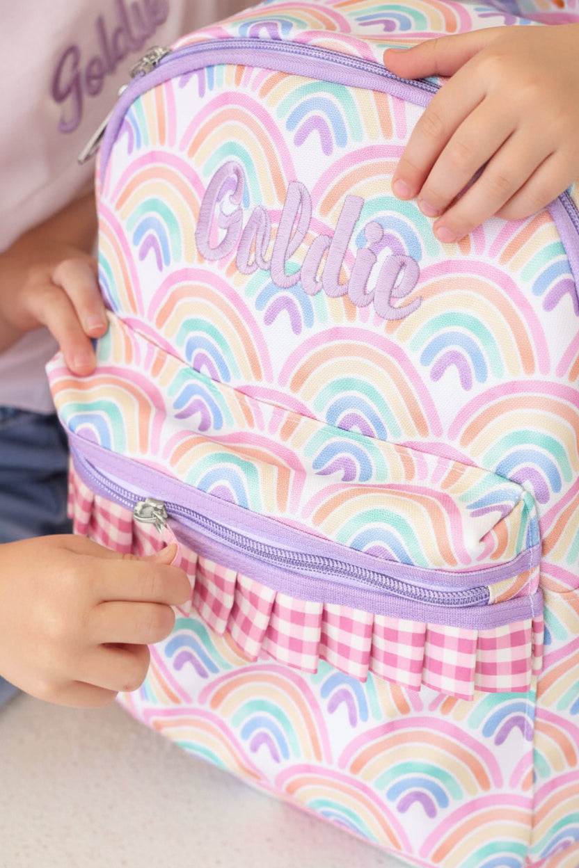 Kids Embroidered Ruffle Backpack | Day Dream