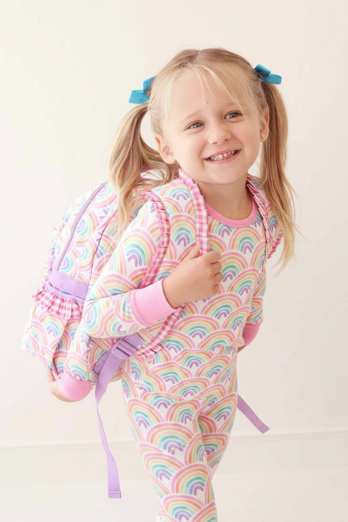 Kids Embroidered Ruffle Backpack | Day Dream