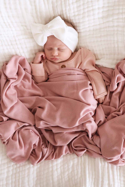 All Bamboo Waffle Swaddle Blankets