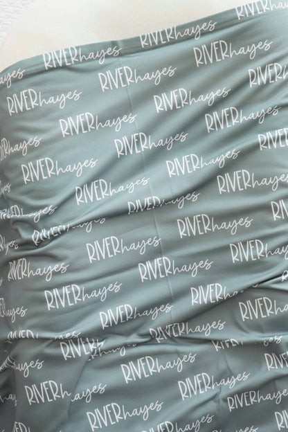 Personalized Baby Name Swaddle Blanket Font Duo | Best Selling Neutrals
