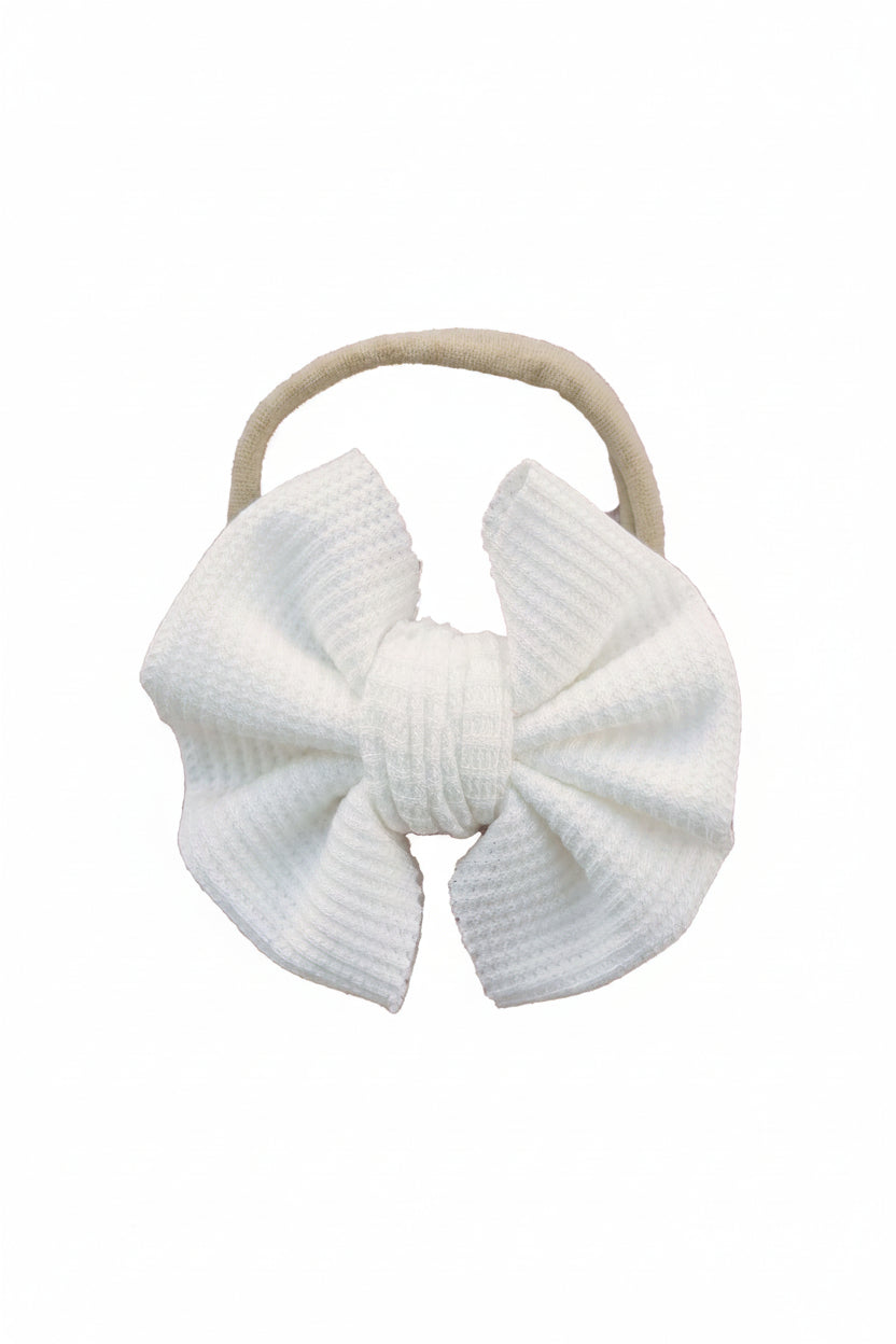 Bamboo Waffle Bow Headbands