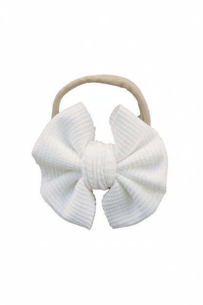 Bamboo Waffle Bow Headbands