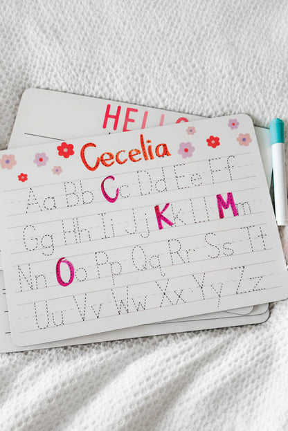 Kids Personalized Whiteboard | Simple Floral