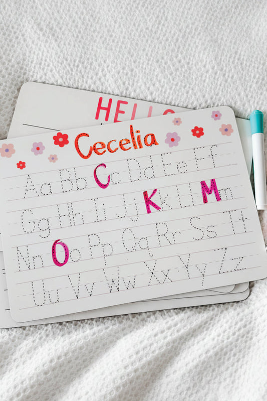 Kids Personalized Whiteboard | Simple Floral