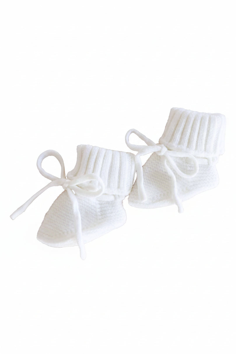 Knit Newborn Bow Booties