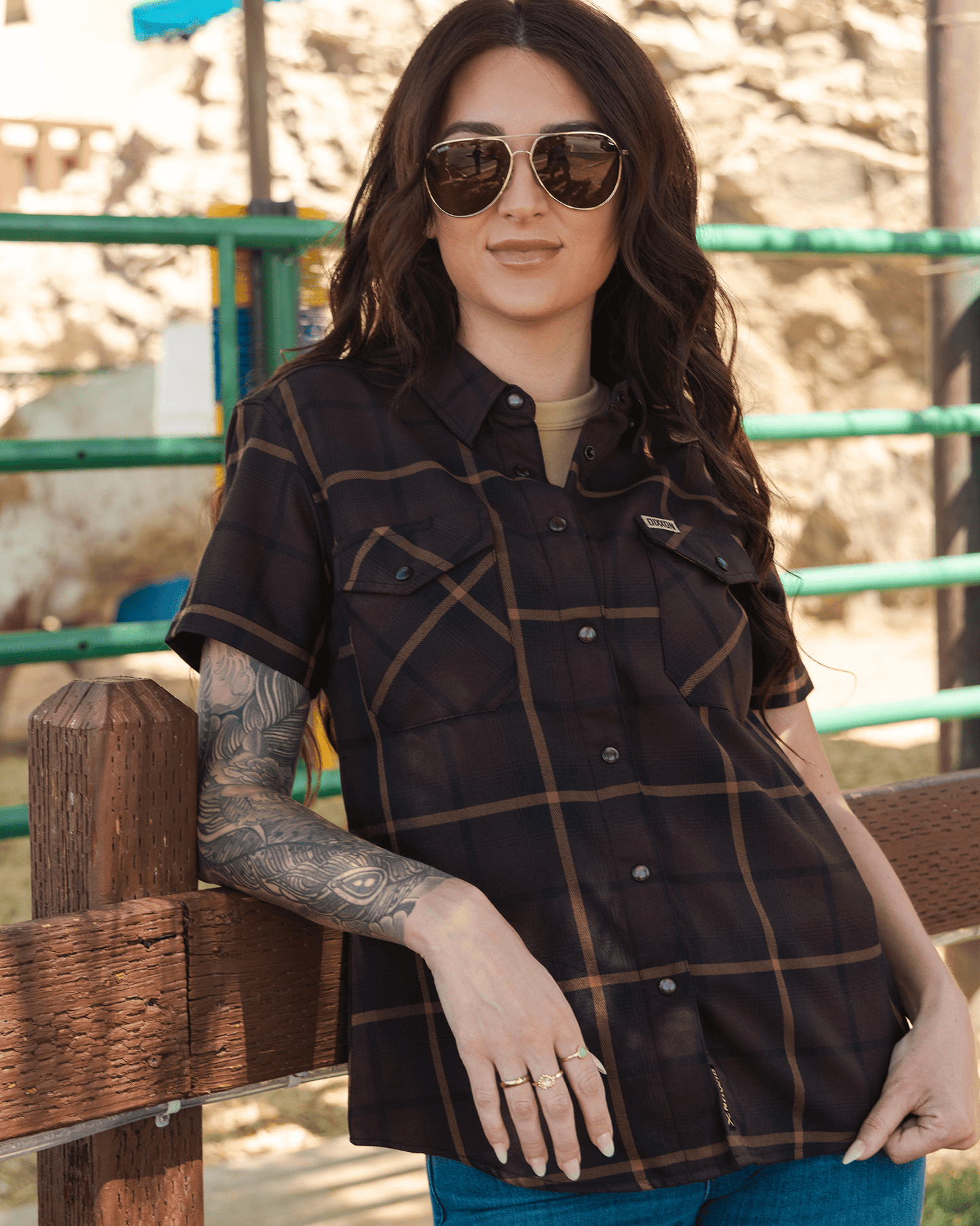 Women's Stockyard Short Sleeve Flannel