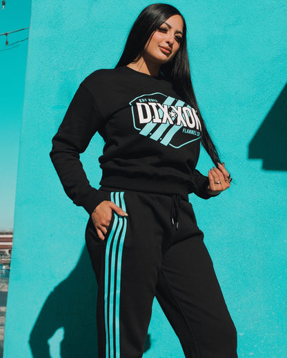 Women's Tiffany Stripes Sweatpants - Black