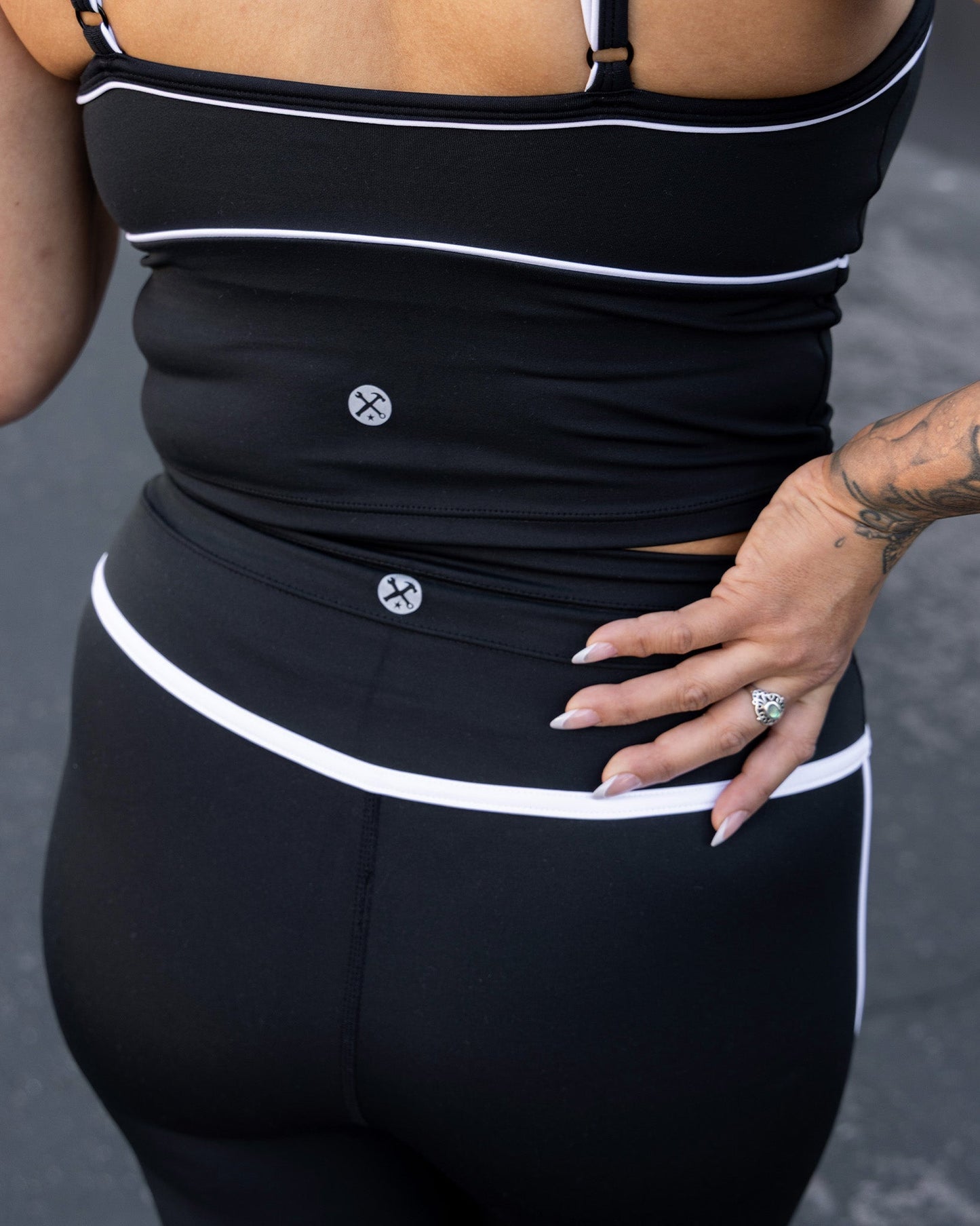 Women's Weekender Crop Top - Black & White