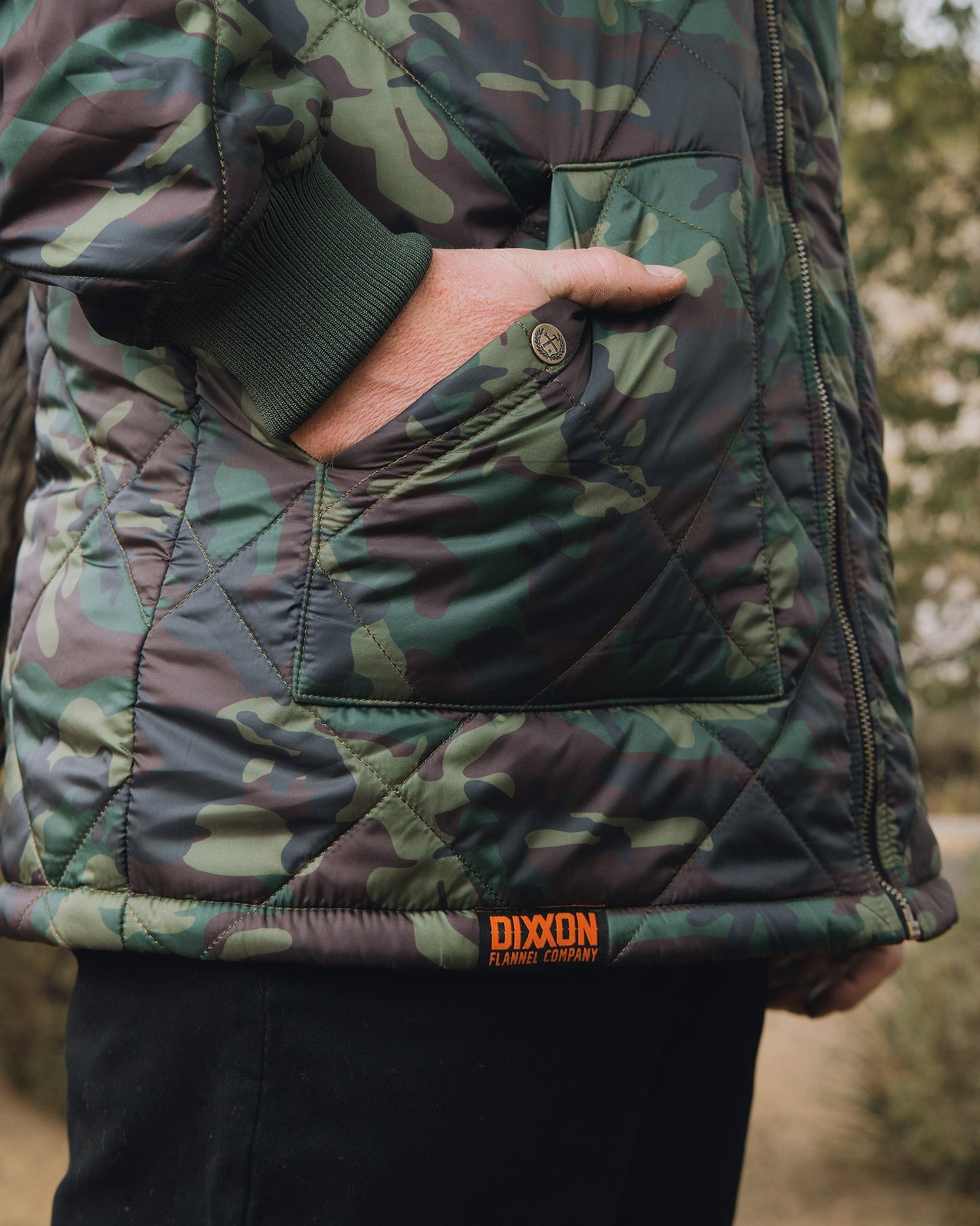 Woodland Diamond Stitch Quilted Jacket