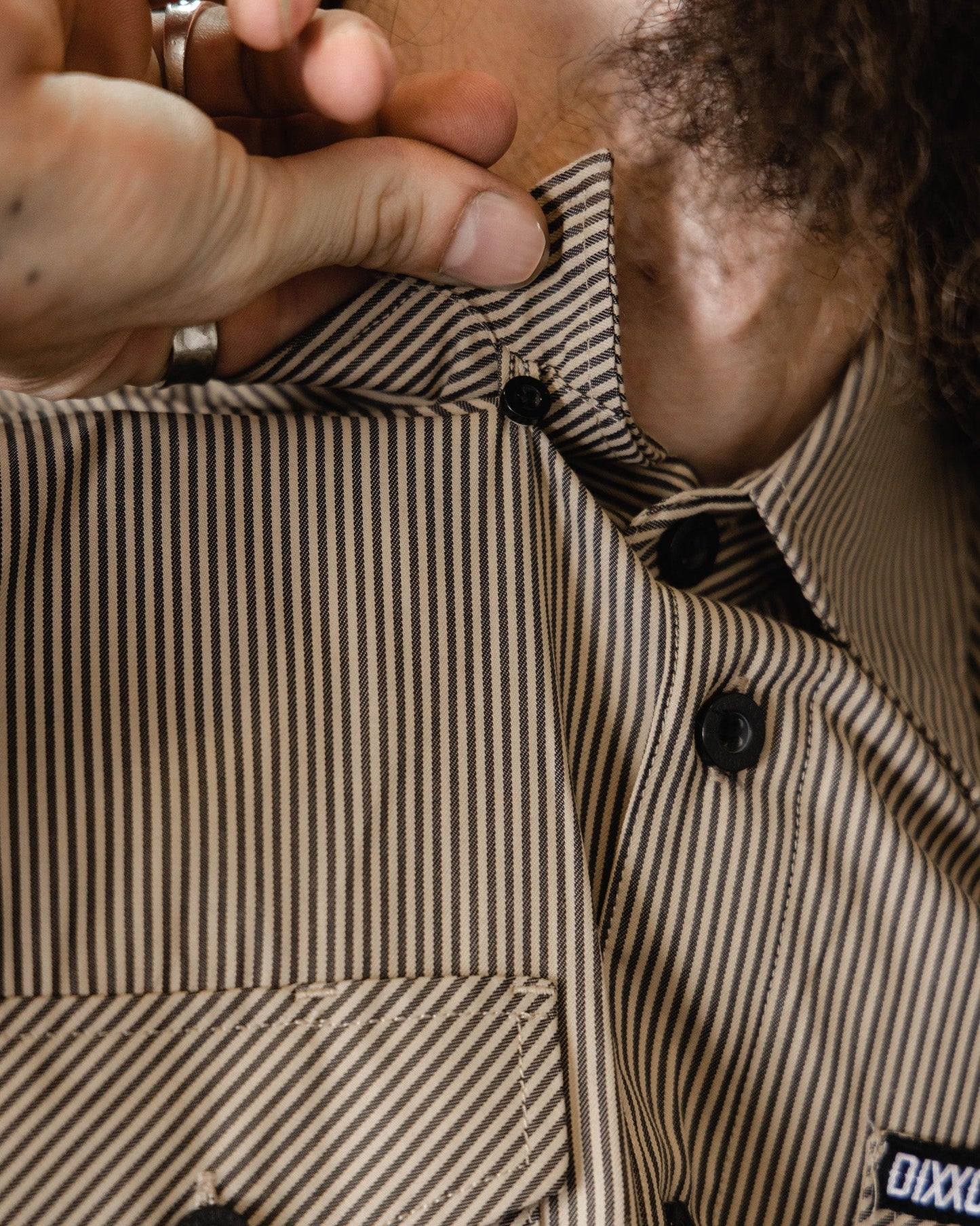 WorkForce Short Sleeve Work Shirt - Khaki & Black