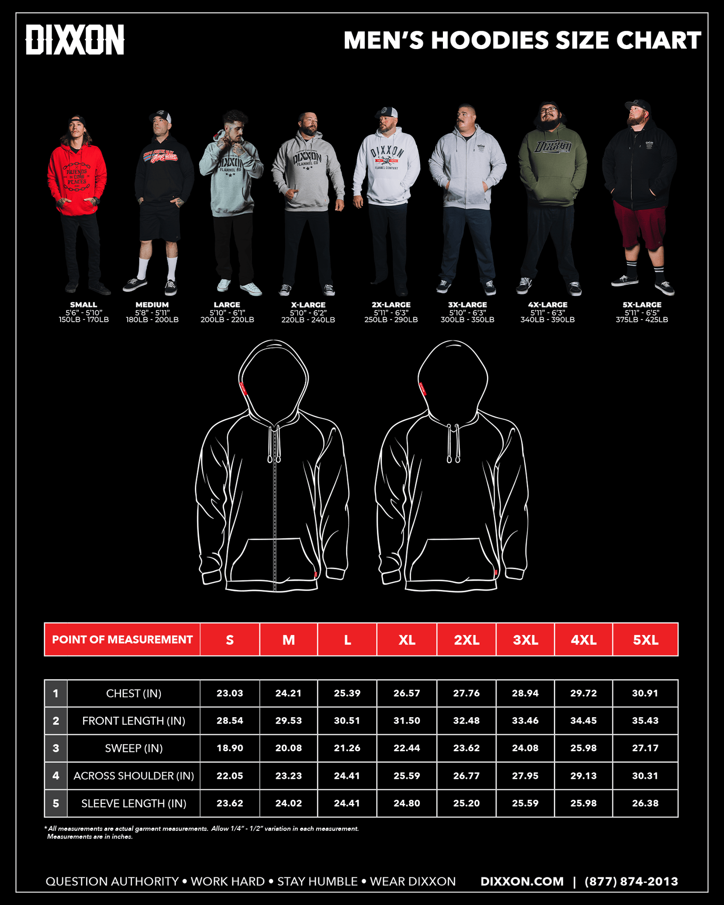 Working Class Fist Zip Up Hoodie - Red
