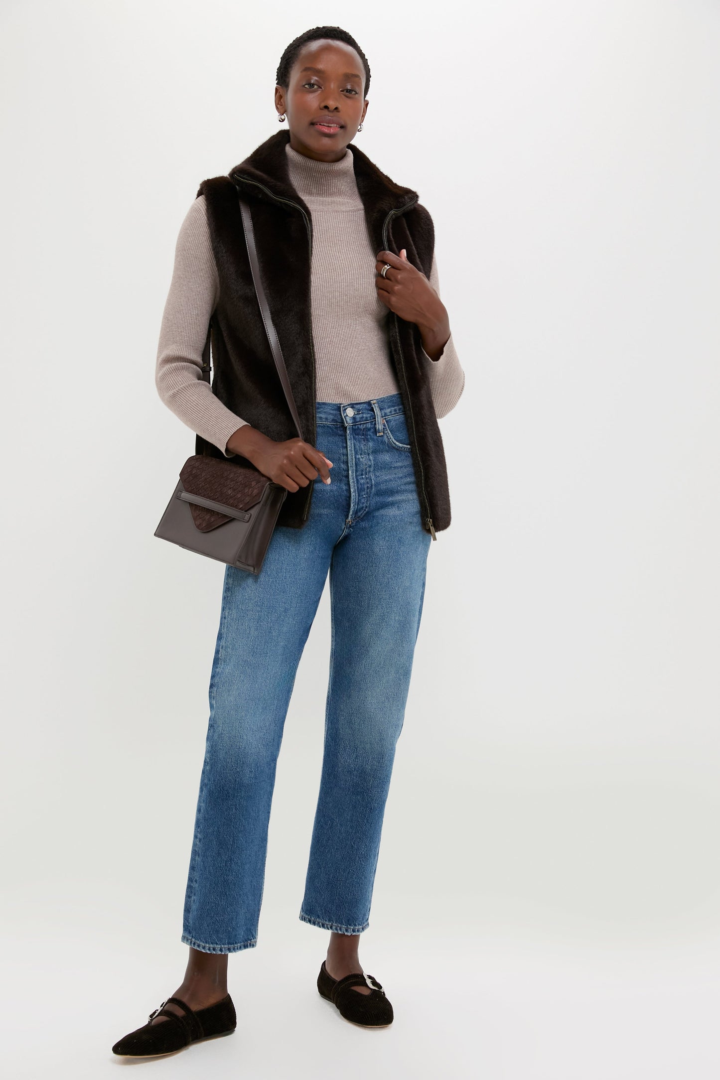 Brun Furo Fur Vest