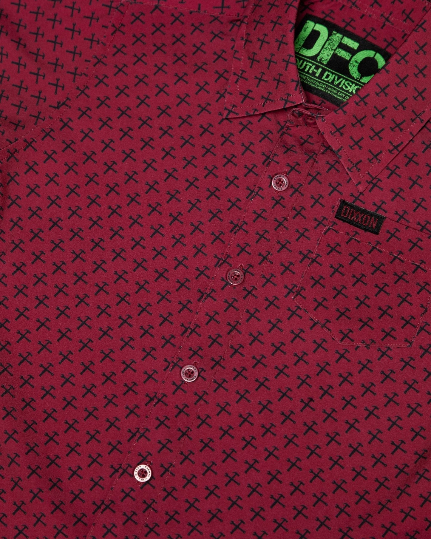 Youth Party Hammers Party Shirt - Maroon & Black